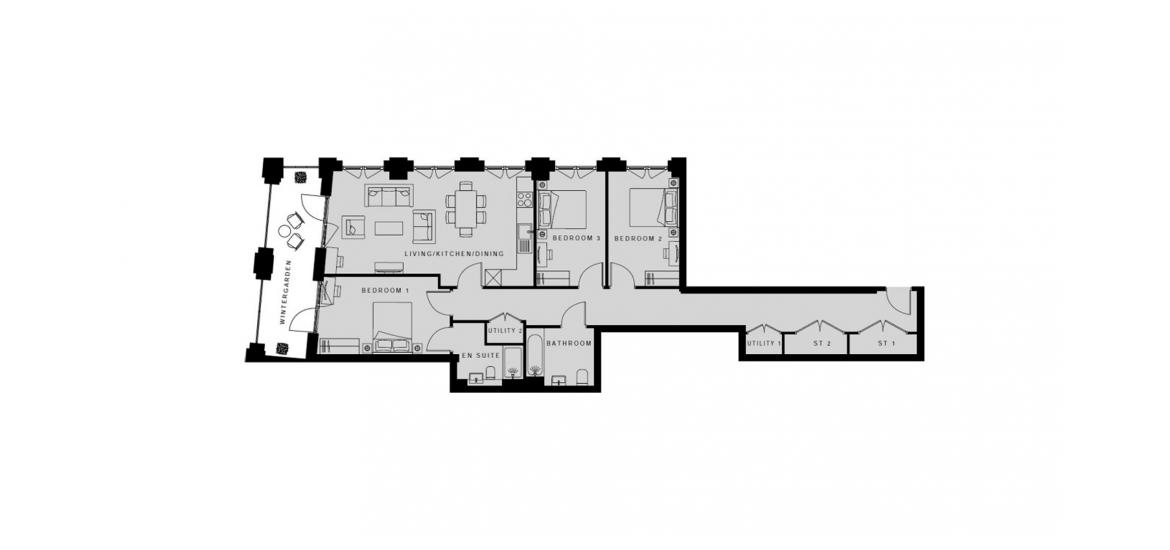 BERMONDSEY HEIGHTS 1247 SQ.FT 3BDR