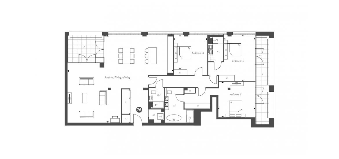 LONDON SQUARE BERMONDSEY 1989 SQ.FT PLOT 76