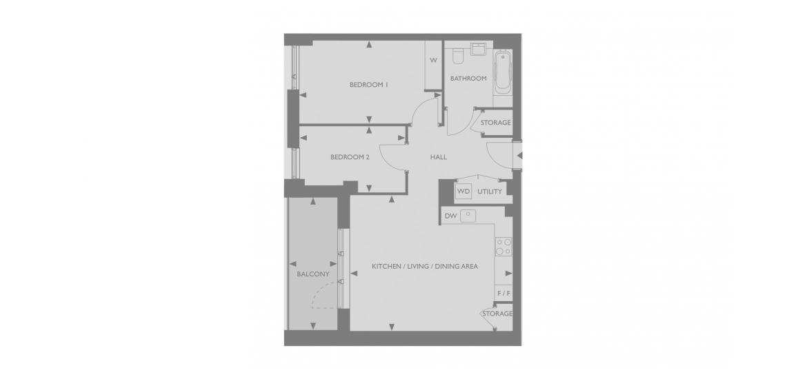 GALLIONS PLACE 761 SQ.FT 2BDR