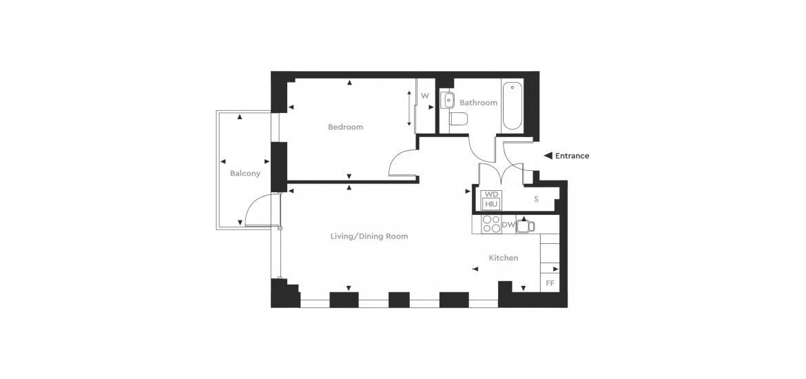 KIDBROOKE SQUARE 578 SQ.FT 1BDR