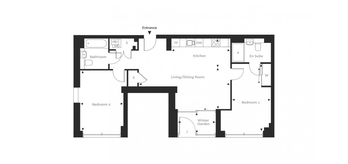 KIDBROOKE SQUARE 801 SQ.FT 2BDR