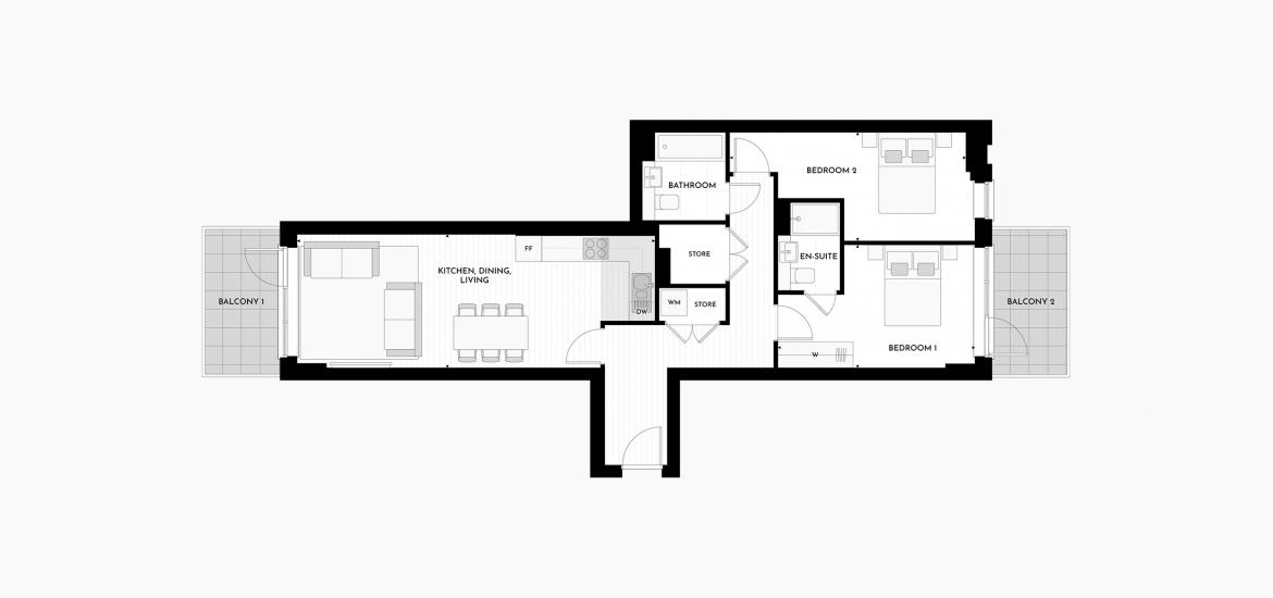 HANWELL SQUARE 818 SQ.FT 2BDRM B1.03