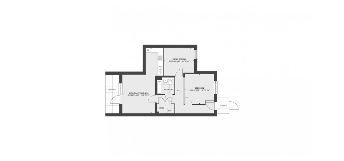 KINGSTON EAST 765 SQ.FT 2 BDRM 0235