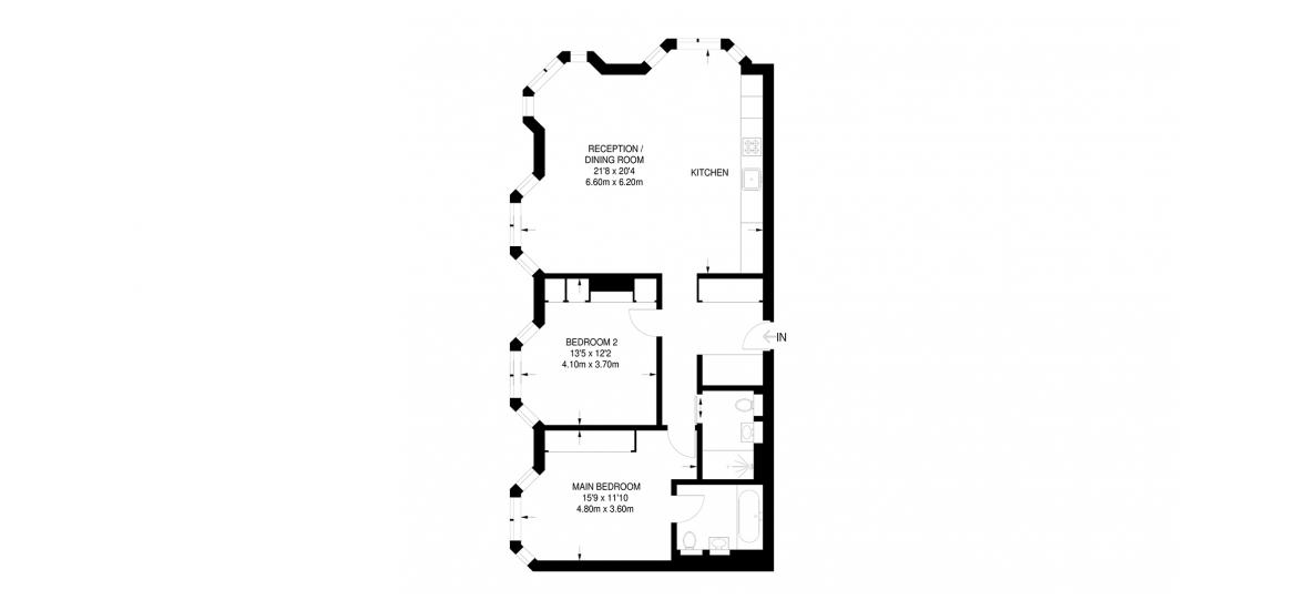 W1 PLACE 926 SQ.FT 2BDRM