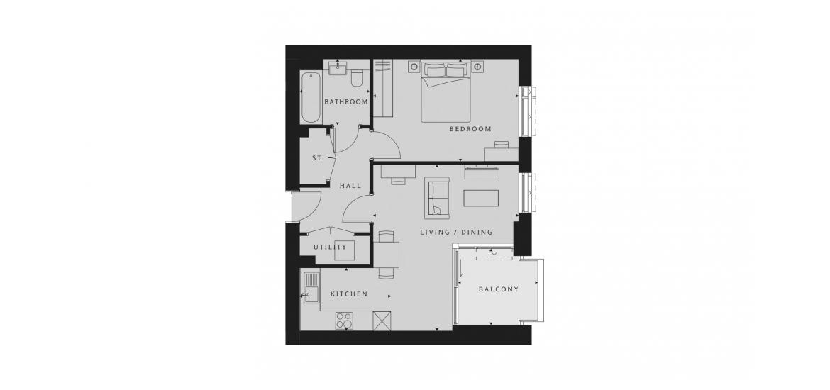 HENDON WATERSIDE 551 SQ.FT PLOT 483