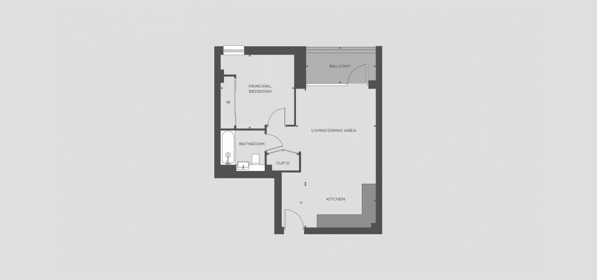 EDGE 541 SQ.FT 1 BDRM BLOCK B