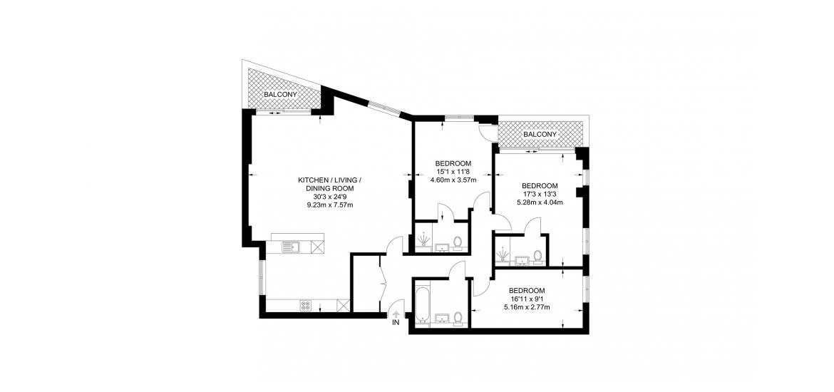 VISION POINT 1470 SQ.FT 3BDRM