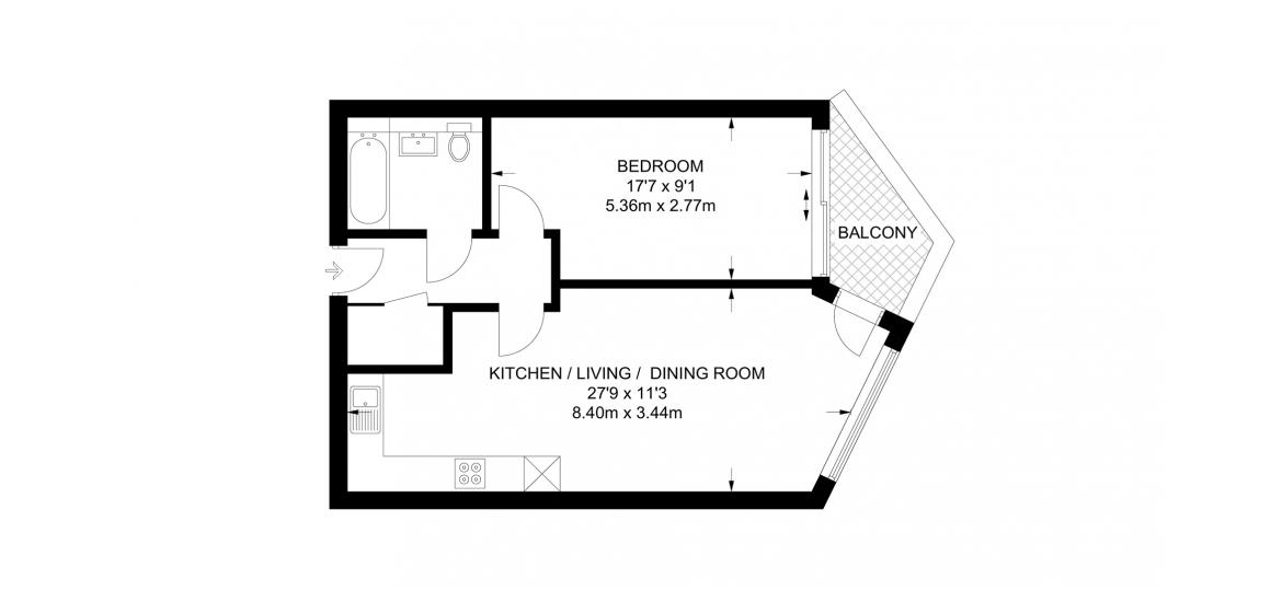 VISION POINT 550 SQ.FT 1BDRM