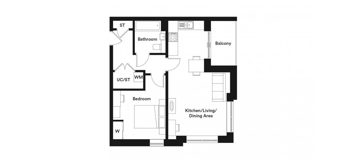 EXCALIBUR 566 SQ.FT 1 BDRM