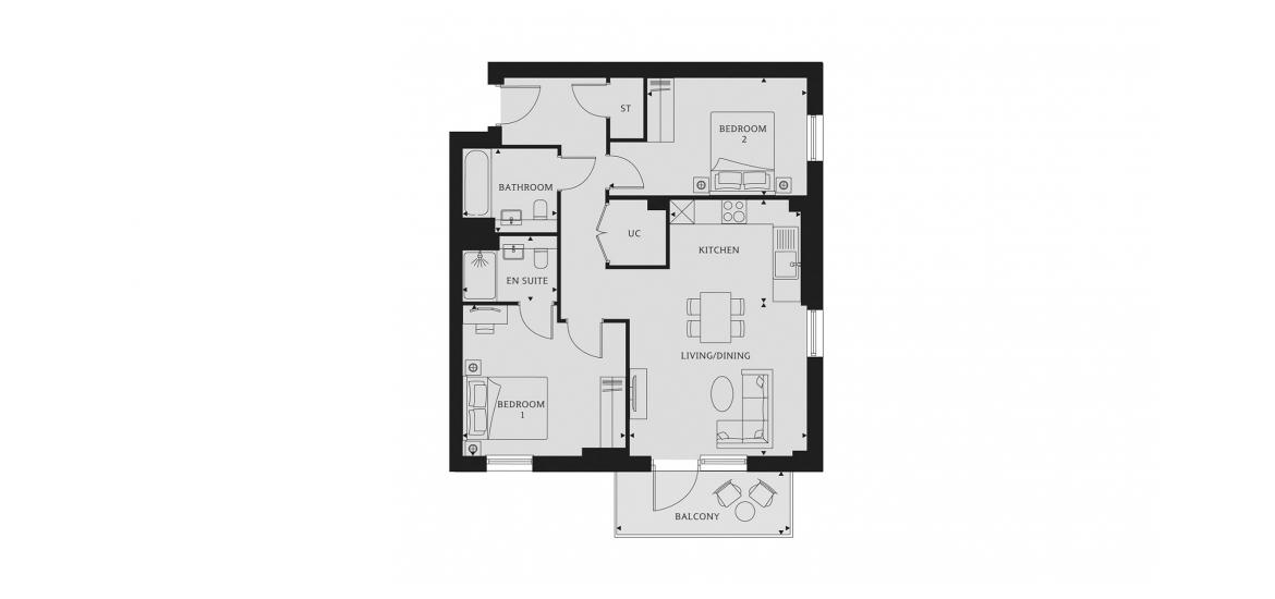 EASTMAN VILLAGE ROBERTSON 755 SQ.FT 2 BDRM