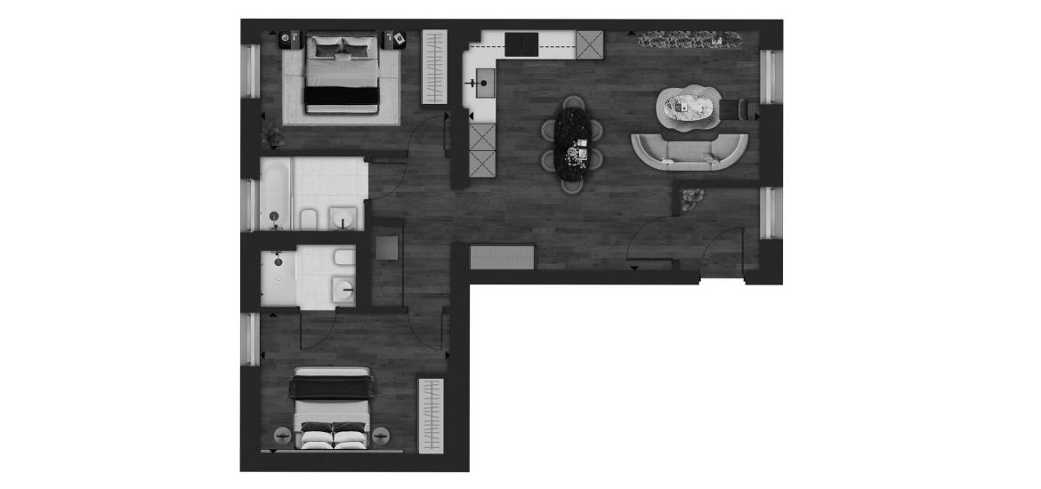2 BEDROOM 855 SQ.FT