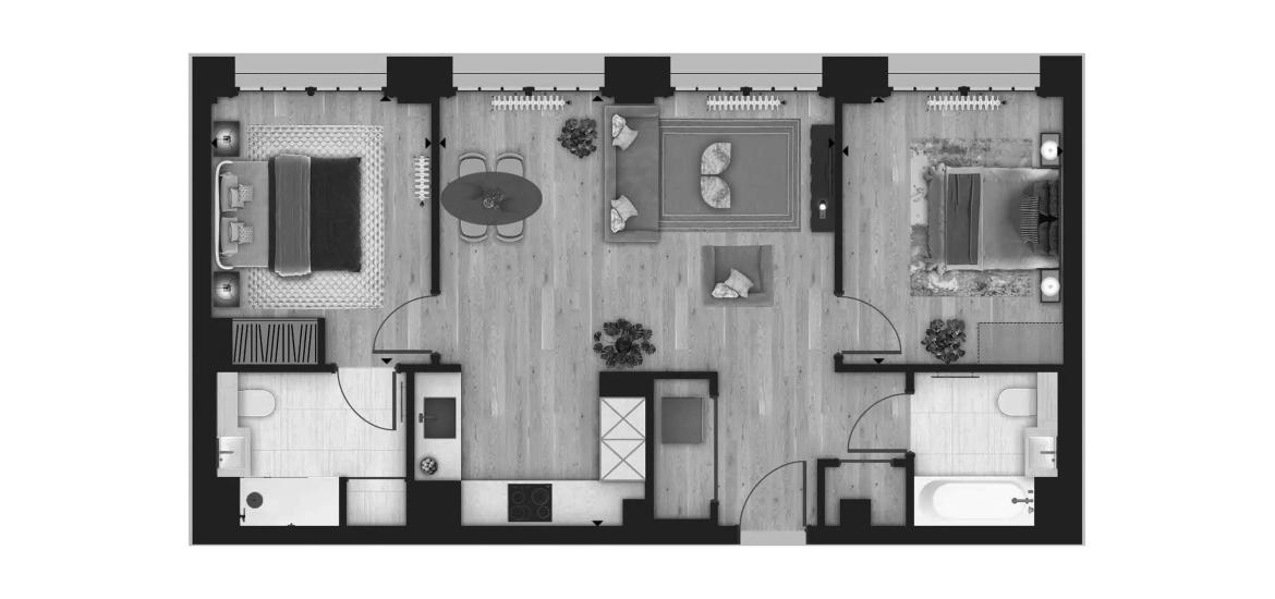 Layouts Harris Court at County Hall Kingston 2 BEDROOM 780 SQ.FT № 2238