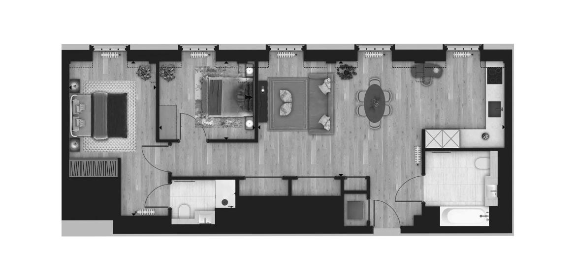 Layouts Harris Court at County Hall Kingston 2 BEDROOM 890 SQ.FT № 2241