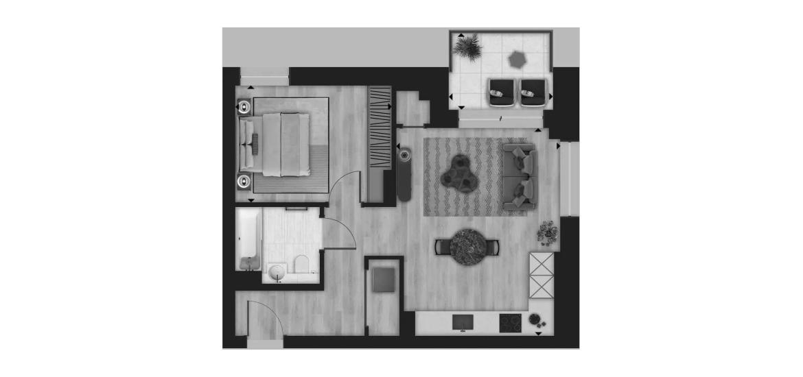 Layouts Riverton House at County Hall Kingston 1 BEDROOM 551 SQ.FT № 2252