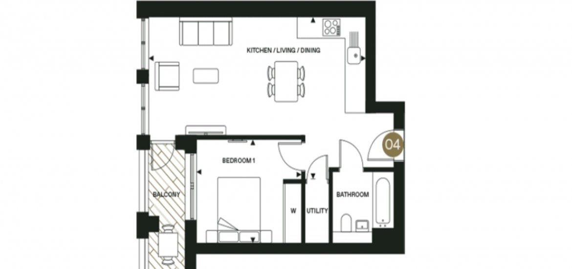 Apartment in London Fields, London, UK, 1 bedroom, 554 sq.ft No. 355 - 5