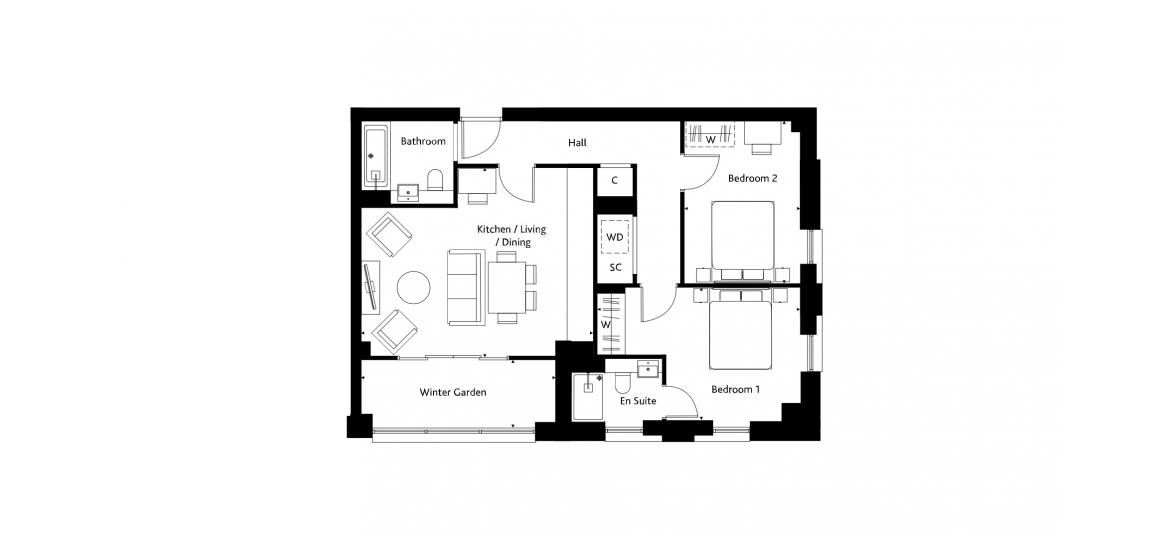 LONDON SQUARE CROYDON 827 SQ.FT PLOT 1006