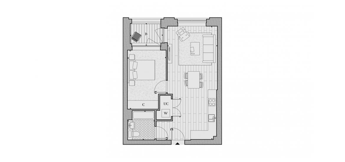 PORTOBELLO SQUARE 553.2 SQ.FT 1BDR