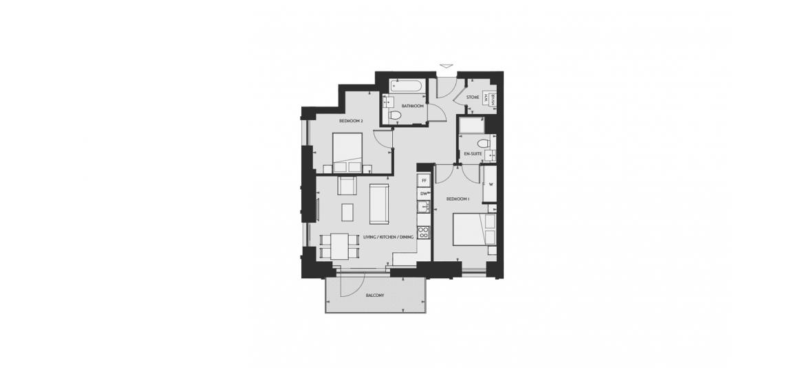 Willow Walk, 747 sq.ft, Flat 1005