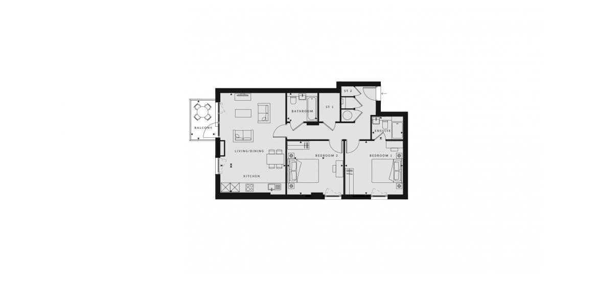 UPTON GARDENS 901 SQ.FT 2 BDRM PLOT45