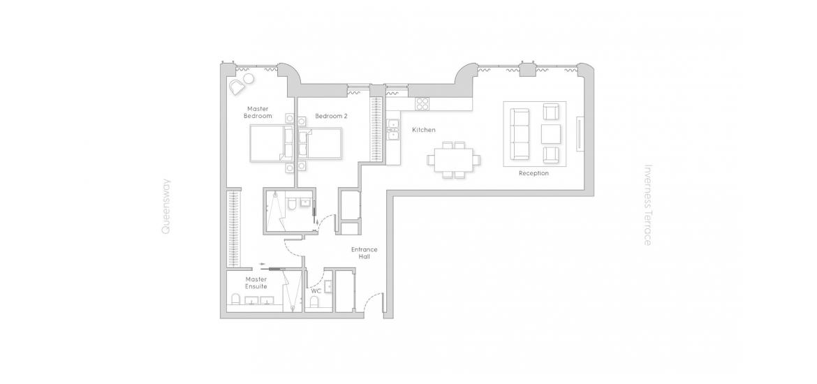 PARK MODERN 1424 SQ.FT 2 BDRM APT. 21