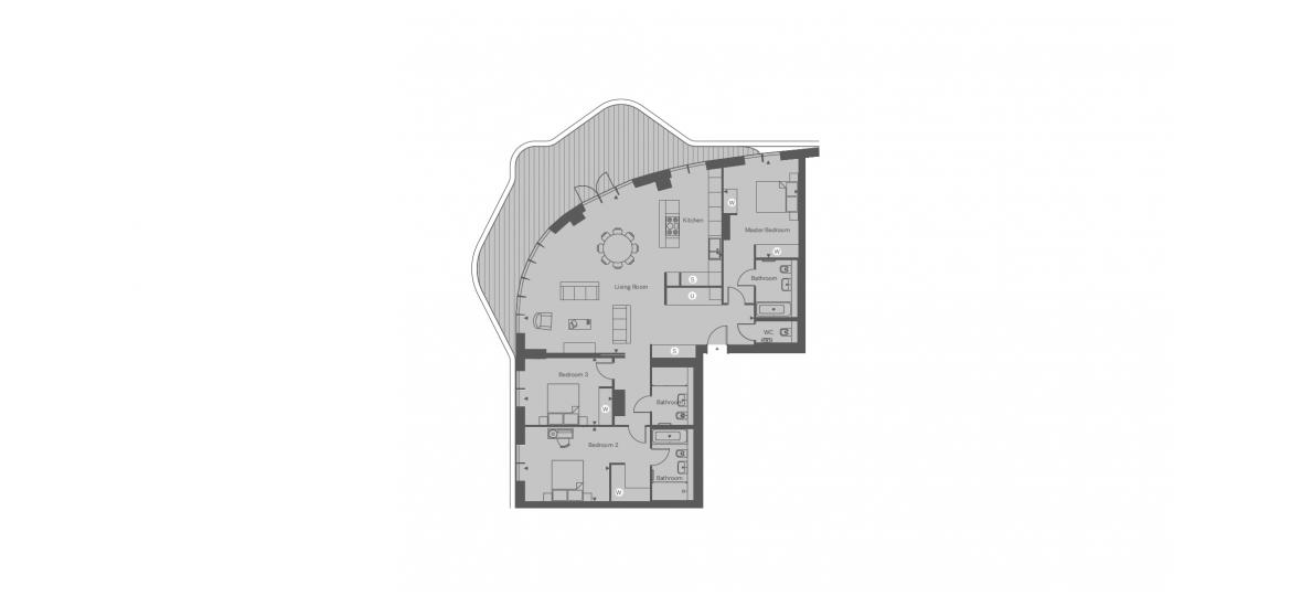 TRIPTYCH BANKSIDE 1724 SQ.FT 3BDRM APT 1303