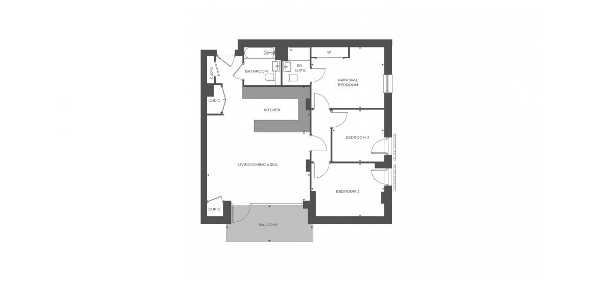 EDGE 927 SQ.FT 3 BDRM BLOCK B