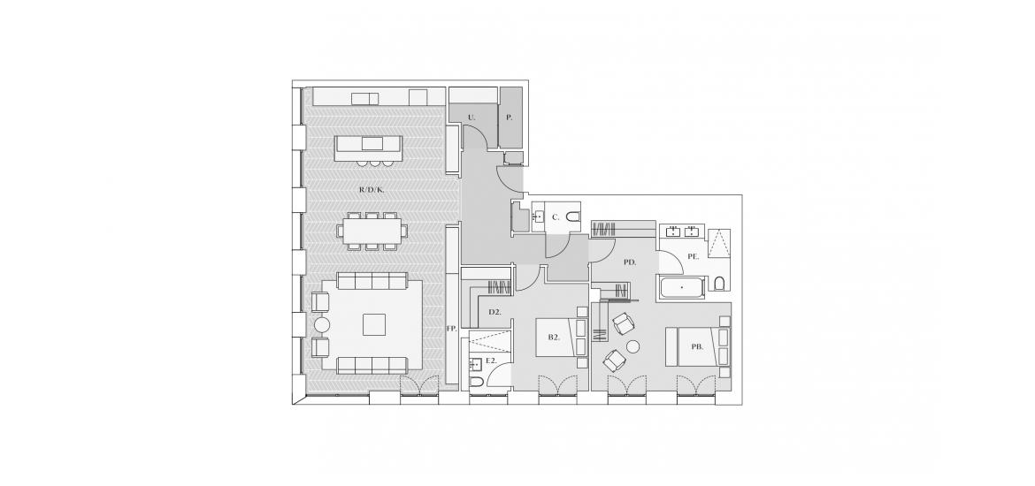 1732 SQ.FT 2 BDRM