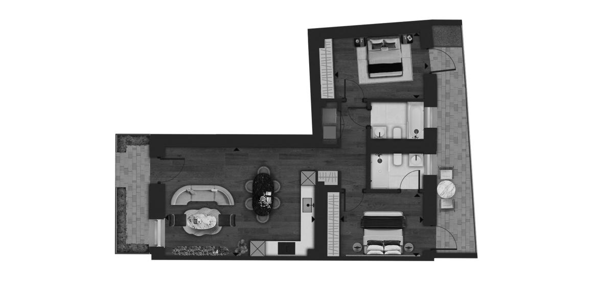 Layouts Fifty Brook Green 2 BEDROOM 766 SQ.FT № 2208