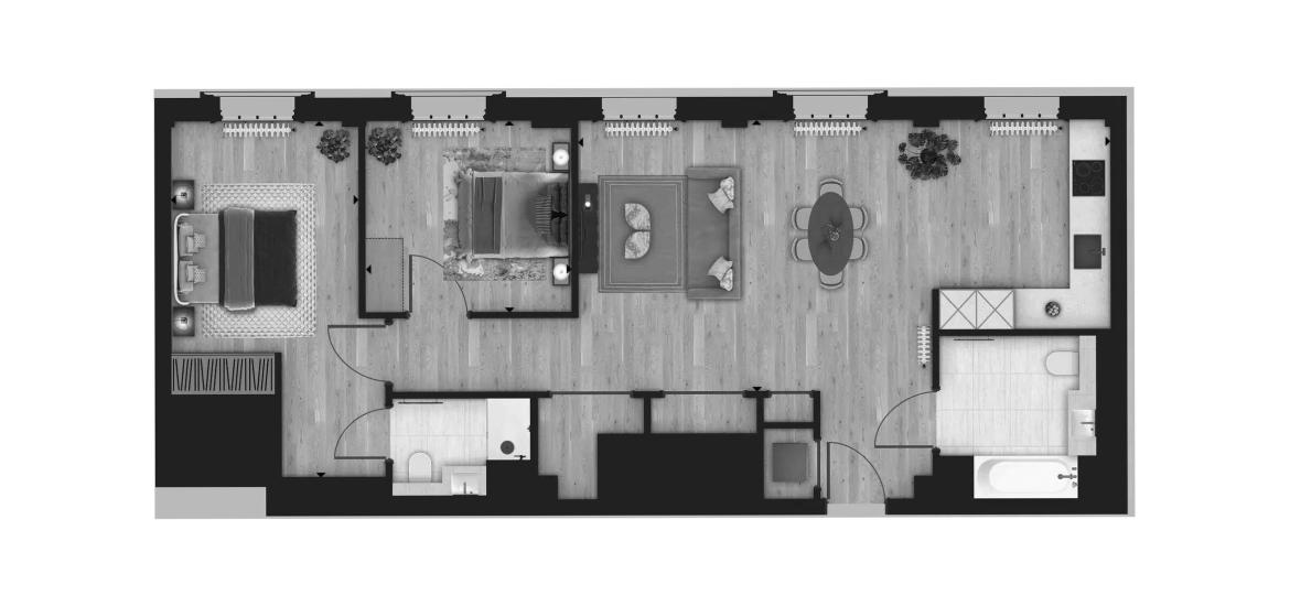 Layouts Harris Court at County Hall Kingston 2 BEDROOM 900 SQ.FT № 2239