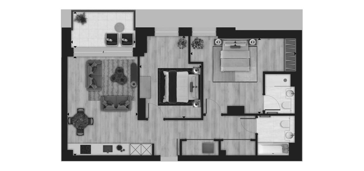 Layouts Riverton House at County Hall Kingston 2 BEDROOM 826 SQ.FT № 2254
