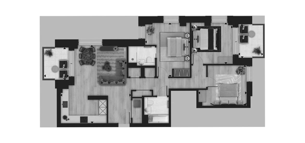 Layouts Riverton House at County Hall Kingston 3 BEDROOM 1016 SQ.FT № 2255